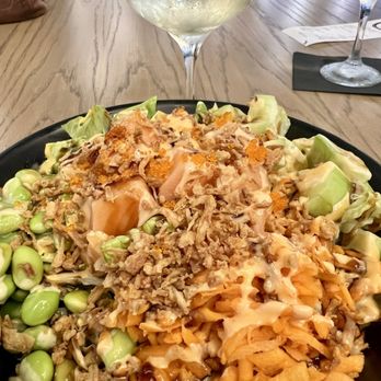 Southern Market Lancaster signature dishes Poke Bowl, Baklava, Chicken Tikka Masala
